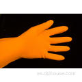 Guante de látex doméstico de color naranja/guante de goma multiusos